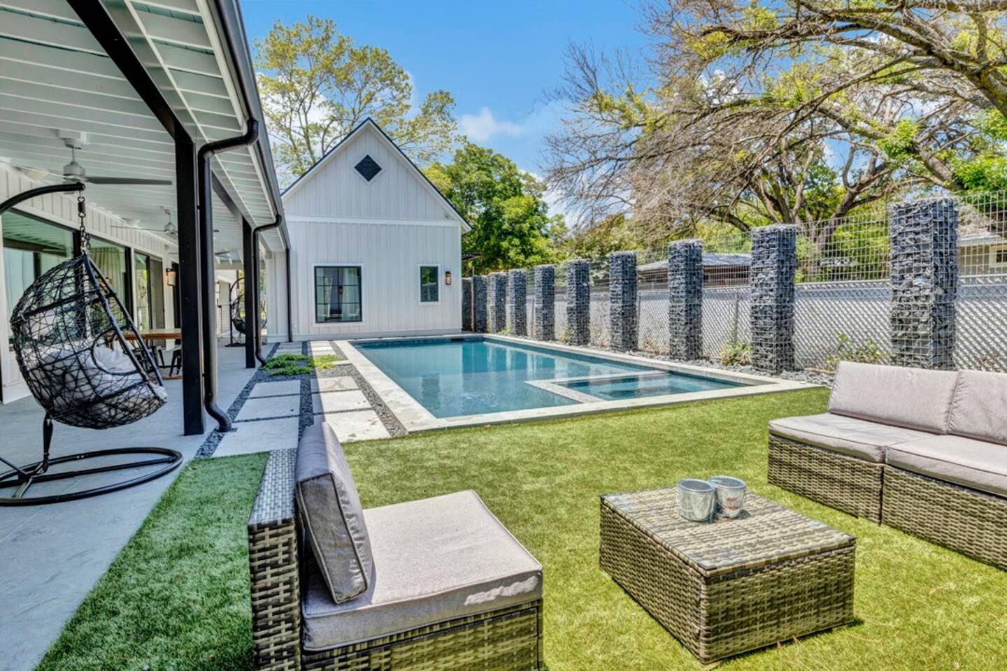 Enjoy this lush tranquil oasis.